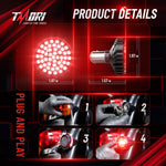 Upgraded 1157 Motorcycle LED Turn Signals Super Bright Bulbs Compatible for HarleyDavidson Motorcycles Bullet Style Blinker Lamp*2 with 2 Smoke Bullet Lens Covers