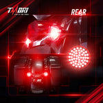 Upgraded 1157 Motorcycle LED Turn Signals Super Bright Bulbs Compatible for HarleyDavidson Motorcycles Bullet Style Blinker Lamp*2 with 2 Smoke Bullet Lens Covers