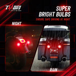 Upgraded 1157 Motorcycle LED Turn Signals Super Bright Bulbs Compatible for HarleyDavidson Motorcycles Bullet Style Blinker Lamp*2 with 2 Smoke Bullet Lens Covers