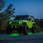 7 RGB Halo Rotating LED Headlights + 4 RGB Halo Rotating Fog Light Combo Kit for 2007-2018 TJ LJ JK JKU