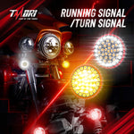 Upgraded 1157 Motorcycle LED Turn Signals (21White + 27Amber) Super Bright Bulbs Compatible for HarleyDavidson Motorcycles Bullet Style Blinker Lamp*2 with 2 Smoke Bullet Lens Covers