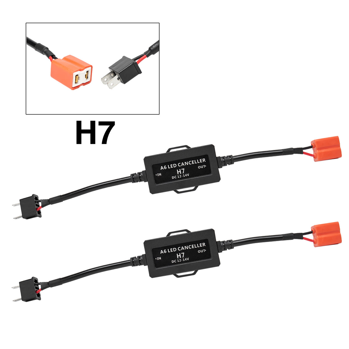 2Pcs H7 Anti Flicker Harness, Led Headlight Bulb Decoder Error