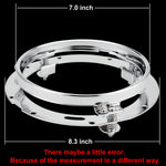 7inch Round Headlight Ring Mounting Bracket for Motorcycle Harley Davidson Jeep Wrangler Headlights 7 inch 7‘’ LED Road King Headlight Chrome Mount Trim