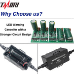 2Pcs H7 Anti Flicker Harness, Led Headlight Bulb Decoder Error Free Resistor Wiring Canbus Kit Canceler Resistor Decoders Adapter Flash Warning Capacitor (1 Pair)