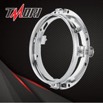 7inch Round Headlight Ring Mounting Bracket for Motorcycle Harley Davidson Jeep Wrangler Headlights 7 inch 7‘’ LED Road King Headlight Chrome Mount Trim