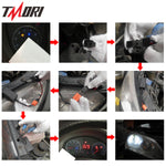 2Pcs H7 Anti Flicker Harness, Led Headlight Bulb Decoder Error Free Resistor Wiring Canbus Kit Canceler Resistor Decoders Adapter Flash Warning Capacitor (1 Pair)