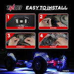 TM0820 4Pods Underbody Rock Light Kits,RGBW LED Rock Light Kits with APP Bluetooth Controller