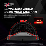 TM0820 4Pods Underbody Rock Light Kits,RGBW LED Rock Light Kits with APP Bluetooth Controller
