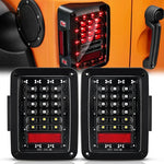 LED Tail Lights Compatibility for 2007-2018 Jeep Wrangler JK JKU Smoked LED Tail Lights
