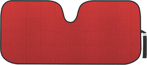TMORI Front Windshield Sun Shade - Jumbo Accordion Folding Auto Sunshade for Car Truck SUV - Blocks UV Rays Sun Visor Protector - Keeps Your Vehicle Cool - 66 x 27 Inch (Red)