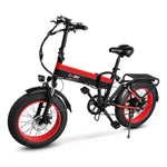 TMORI Electric Bike for Adults 750W 48V Foldable Electric Bicycle with Shimano 7-Speed Gear 20" Fat Tire E Bike Electric Beach Mountain Bike for Adults
