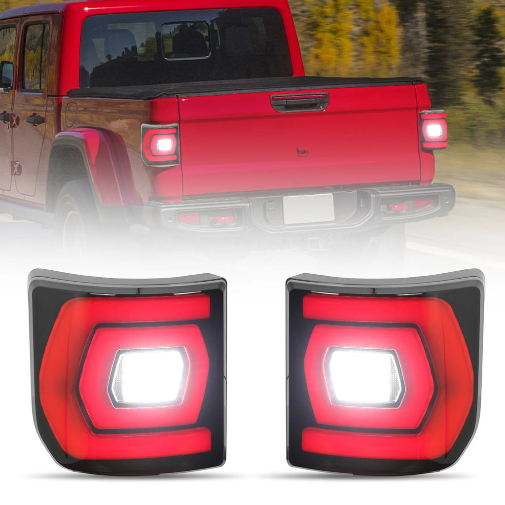 Jeep Gladiator Half-Round 70W LED Taillights (No Blind Spot Monitoring) (2Pcs/Set)