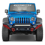 Jeep Wrangler Front Bumper with Winch Plate 5 LED Lights for JK JKU 4xe JL JLU Jeep Gladiator JT