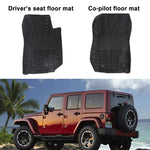 Jeep Front Floor Mat Liners for 2014-2018 Jeep Wrangler JK & JKU 2/4 Door