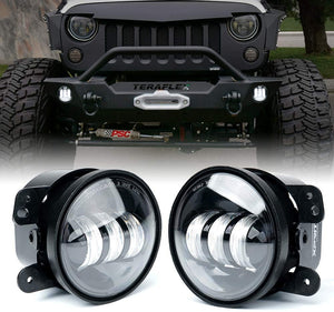4" Led Fog Lights For 1997-2018 Jeep Wrangler TJ JL JK JKU (2pcs/set)
