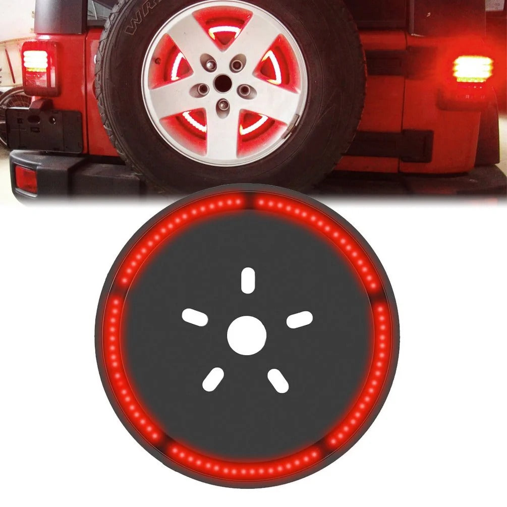 LED Third Brake Lights/ LED Ring High Mount Stop 3rd Tail Light for 1997-2018 Jeep Wrangler JK JKU LJ YJ CJ