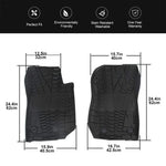 Jeep Front Floor Mat Liners for 2014-2018 Jeep Wrangler JK & JKU 2/4 Door
