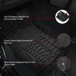 Jeep Front Floor Mat Liners for 2014-2018 Jeep Wrangler JK & JKU 2/4 Door