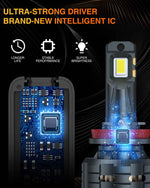 TMORI 100w 10000lm CAN bus H8 H9 H11 automotive led headlight bulbs kit