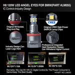 Tmori White H8 E92 120W CREE LED Angel Eyes Halo Ring Marker Bulbs For BMW 128i 135i 1M 328i 335i M3 535i 550i M5 Z4 X1 X5 X6(Pair)