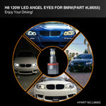 Tmori White H8 E92 120W CREE LED Angel Eyes Halo Ring Marker Bulbs For BMW 128i 135i 1M 328i 335i M3 535i 550i M5 Z4 X1 X5 X6(Pair)