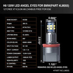 Tmori White H8 E92 120W CREE LED Angel Eyes Halo Ring Marker Bulbs For BMW 128i 135i 1M 328i 335i M3 535i 550i M5 Z4 X1 X5 X6(Pair)