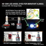 Tmori White H8 E92 120W CREE LED Angel Eyes Halo Ring Marker Bulbs For BMW 128i 135i 1M 328i 335i M3 535i 550i M5 Z4 X1 X5 X6(Pair)