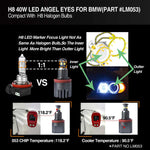 Tmori White H8 E92 40W CREE LED Angel Eyes Halo Ring Marker Bulbs For BMW 128i 135i 1M 328i 335i M3 535i 550i M5 Z4 X1 X5 X6(Pair)