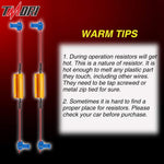 Tmori 2Pcs 100 Watt 6 Ohm Aluminium Shell Load Resistors Gold Suitable For Harley Davidson Motorcycles Turn Signal Blink Error Code Aluminum Load Equalizers