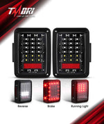 LED Tail Lights Compatibility for 2007-2018 Jeep Wrangler JK JKU Smoked LED Tail Lights