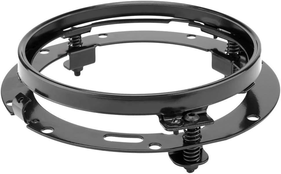 7 inch Round Headlight Ring Mounting Bracket Compatible with Harley Davidson Road King Motorcycle Headlights 7inch 7‘’ LED Headlight Chrome Mount Trim