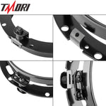 7 inch Round Headlight Ring Mounting Bracket Compatible with Harley Davidson Road King Motorcycle Headlights 7inch 7‘’ LED Headlight Chrome Mount Trim