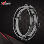 7 inch Round Headlight Ring Mounting Bracket Compatible with Harley Davidson Road King Motorcycle Headlights 7inch 7‘’ LED Headlight Chrome Mount Trim