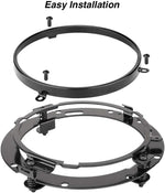 7 inch Round Headlight Ring Mounting Bracket Compatible with Harley Davidson Road King Motorcycle Headlights 7inch 7‘’ LED Headlight Chrome Mount Trim