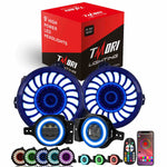 9" RGBW 3D LED Lens Halo Headlights + 4" RGBW Fog Lights Combo Kits for 2018-2025 Jeep Wrangler JL JLU & Jeep Gladiator JT