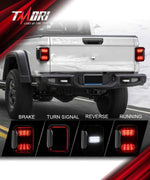 Smoked Jeep Gladiator LED Tail Lights Compatible for 2019-2025 Jeep Gladiator JT (Pair)
