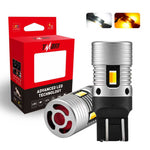 TMORI 7443 CANBUS 4-SMD 3570 360-Degree Shine LED Bulbs For Turn Signal, Tail/Brake Light, Backup/Reverse or Daytime Running Light/DRL