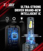 TMORI 100w 10000lm CAN bus H4 automotive led headlight bulbs kit