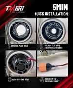 TMORI 100w 10000lm CAN bus H4 automotive led headlight bulbs kit