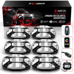 TMORI X-Series RGBW Rock Lights for Trucks & UTV - 6 Pods, App Controlled Flashing Music Mode