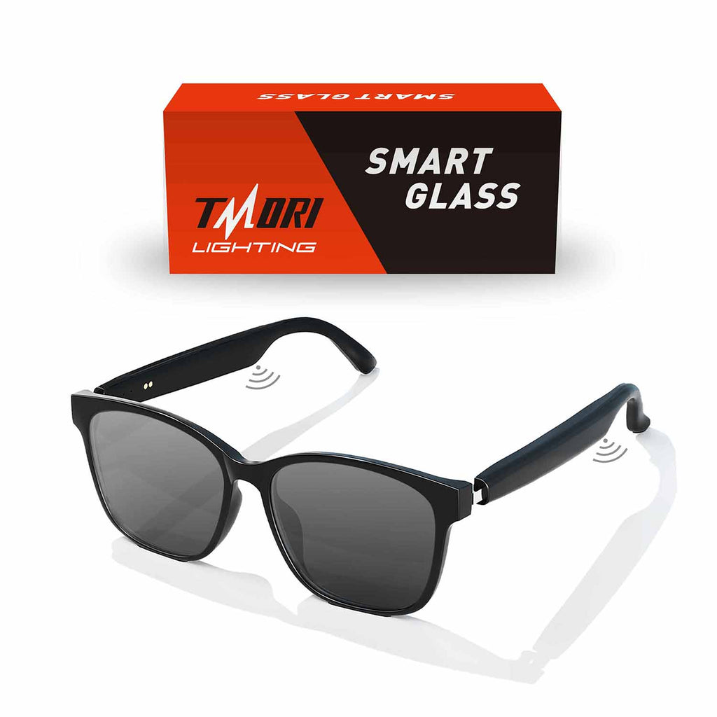 TMORI Bluet-ooth Audio Smart Glasses for Women Men, Blue Light Filtering Lenses, Remote Shooting, Open Ear Sound Mic & Speakers, Magnetic Charging, Compatible for iPhone Android Music/Calling/Work