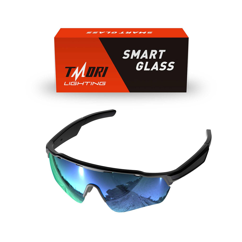 TMORI Bluet-ooth AI Audio Smart Glasses for Women Men, Blue Light Filtering Lenses, Remote Shooting, Open Ear Sound Mic & Speakers, Magnetic Charging, Compatible for iPhone Android Music/Calling/Sports