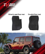 Jeep Front Floor Mat Liners for 2014-2018 Jeep Wrangler JK & JKU 2/4 Door