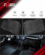 Jeep Front Floor Mat Liners for 2014-2018 Jeep Wrangler JK & JKU 2/4 Door