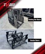 Jeep Removable Door Storage Rack with Dust Cover Compatible with 2007-2025 Jeep Wrangler JK JL 4xe & Jeep Gladiator