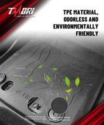 tmori '18-'25 Jeep Wrangler JL 2-Door All-Weather Front & Rear TPE Floor Mats