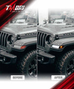LED Fender Lights and Side Marker Lights (DOT) with Turn Signal Function for 2018-2025 Jeep Wrangler 4xe JL/JLU and Jeep Gladiator