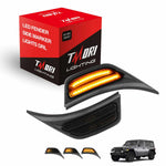 Tmori LED Fender Side Marker Lights DRL Dynamic Turn Signal Compatible with 2018-2025 Jeep Wrangler 4xe JL JLU Jeep Gladiator JT