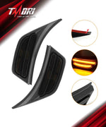 Tmori LED Fender Side Marker Lights DRL Dynamic Turn Signal Compatible with 2018-2025 Jeep Wrangler 4xe JL JLU Jeep Gladiator JT
