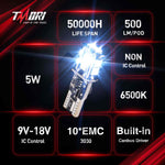 Tmori T10 194 168 CANBUS Error Free LED License Plate Dome Map Trunk Cargo Light Bulbs | White